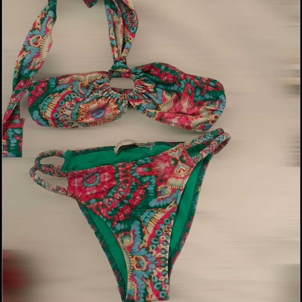 Ramy Brook Floral Print Bikini Set 2pcs New